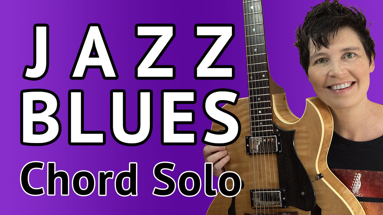 Jazz Blues in Bb - Chord Solo - Guitar Lesson