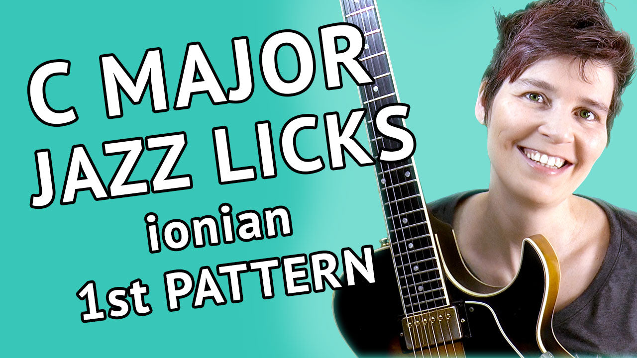 C Major Jazz Guitar Licks - Ionian 1st Pattern