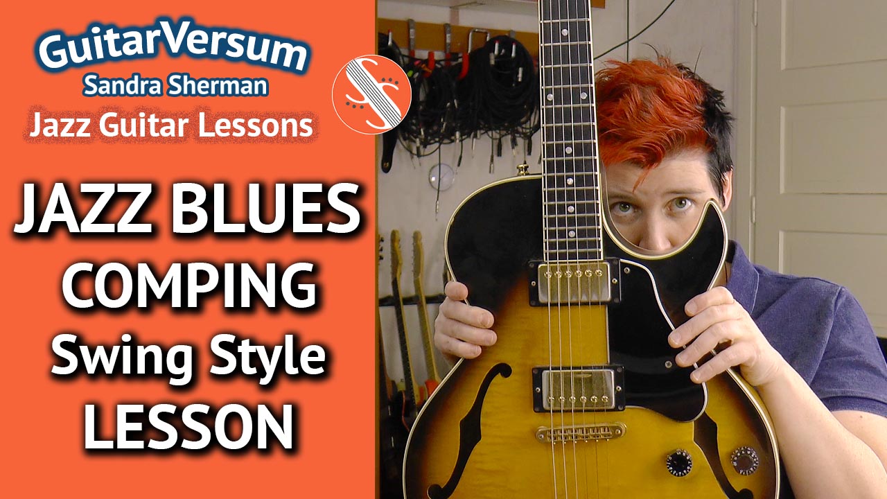 Jazz Blues in Bb - Swing Style Chord Comping -Guitar Lesson – Guitarversum